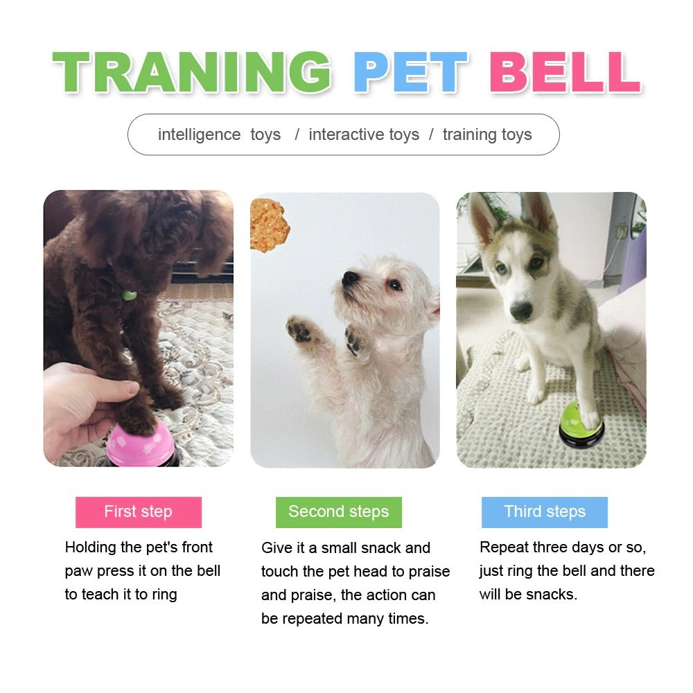 Dog Training Bell, Dog Puppy Pet Potty Training Bells, Dog Cat Door Bell Tell Bell With Non-Skid Rubber Base