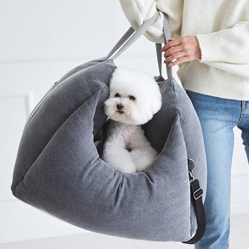 Pet Dog Car Carrier Seat Waterproof Basket Portable Car Seat Safety Travelling Mesh Hanging Bags Breathable Beds & Sofas