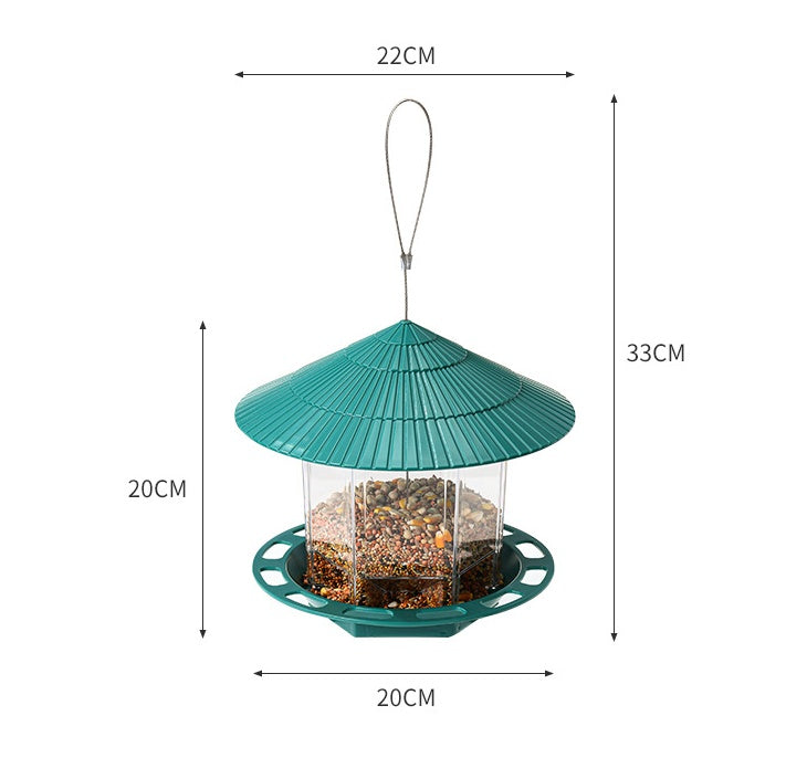 Outdoor Garden Hanging Transparent Bird Feeder