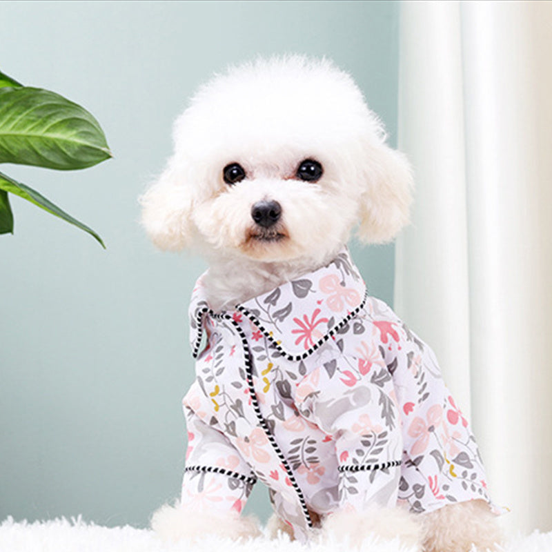 French Small Incense Style Fighting Pet Clothes Dog Pajamas